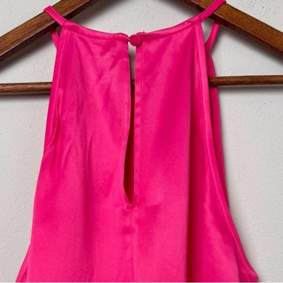 NWT BODEN Strappy Halterneck Satin Blouse Top in Watermelon Pink Size 10/Medium - Picture 9 of 15